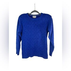 Andrea Gayle vintage blue‎ angora blend sweater size small